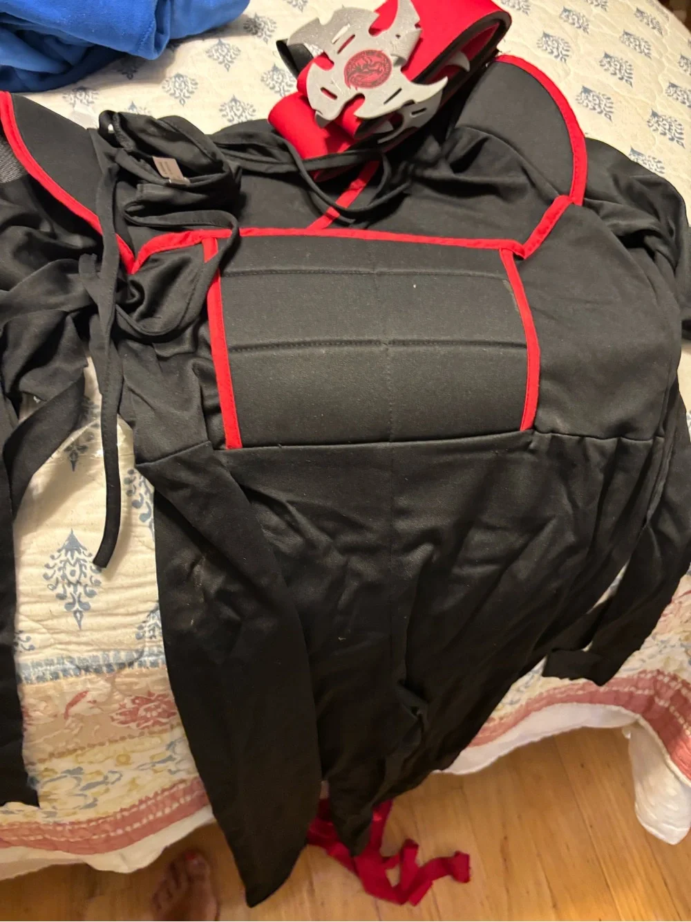 Spirit Stealth Ninja Kids Costume - Black with Red Accents